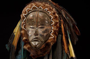 Closeup of African Art Mask